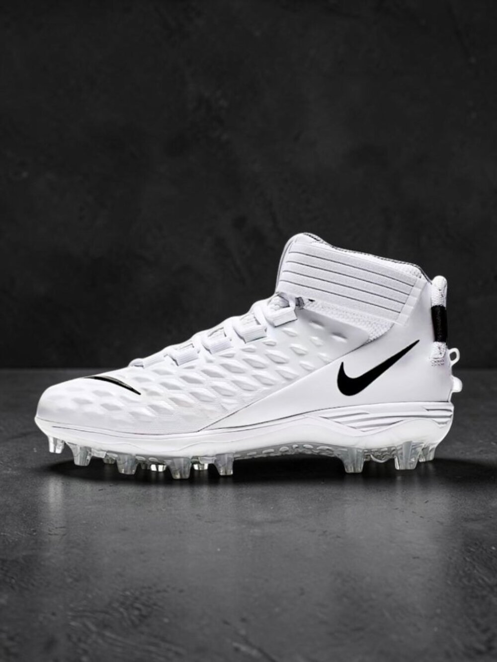 Nike Force Savage Pro 2 Mid Men Size 12 Football Cleats White Black AH4000-100